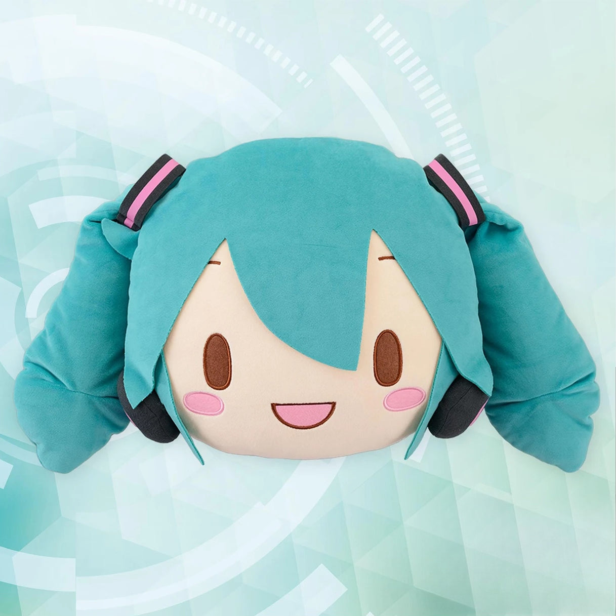 Hatsune Miku “Fuwa Petit” Big Face Plush Pillow – 24cm Small Cushion