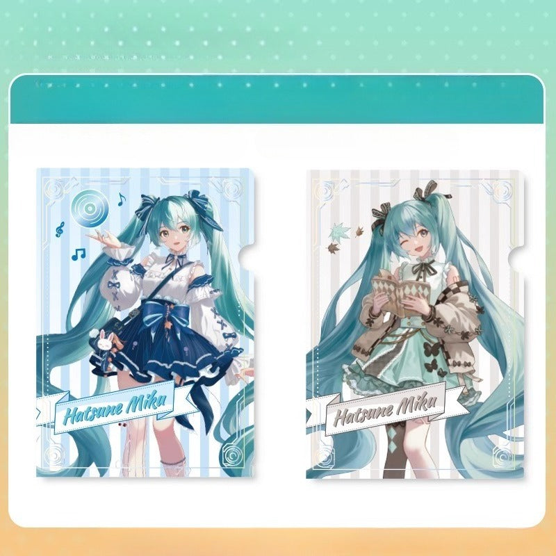 Official Licensed Hatsune Miku A4 L-Shaped File Folder – Document Storage Sleeve (Style A + Style B)