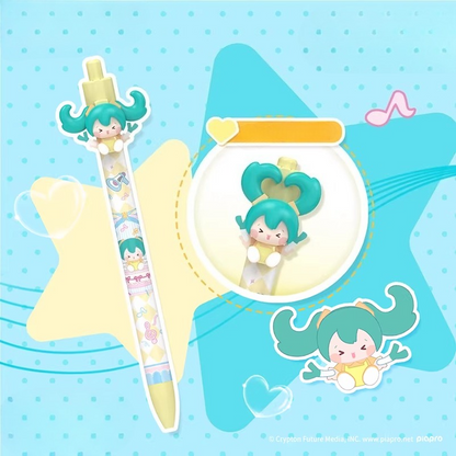 Official Hatsune Miku Black Retractable Gel Pen, 0.05mm