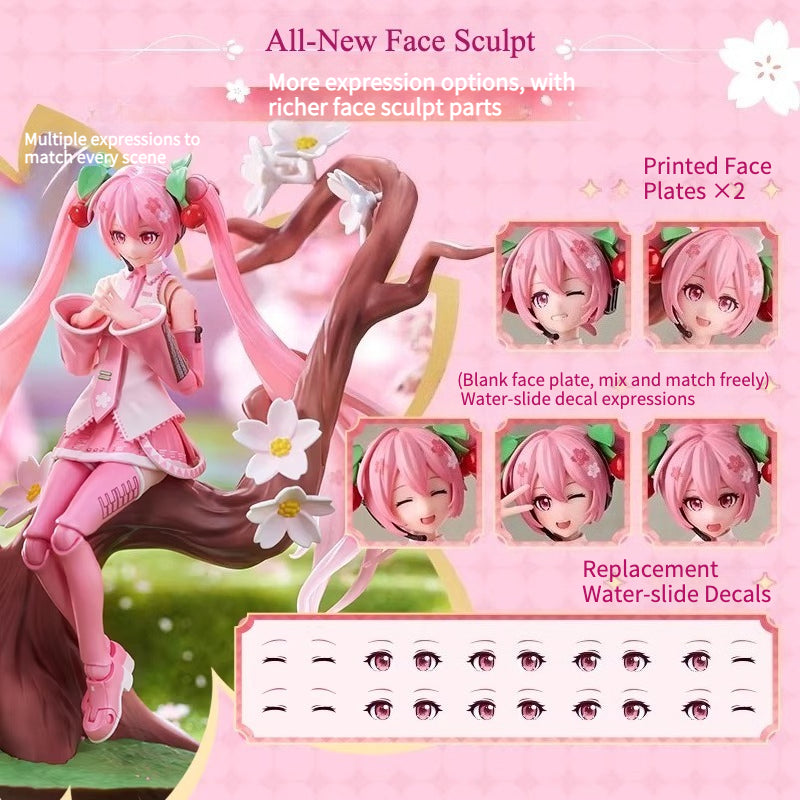 Official Sakura Miku “Miracle Ver.” Figure – Adjustable poses, with multiple buildable accessories.