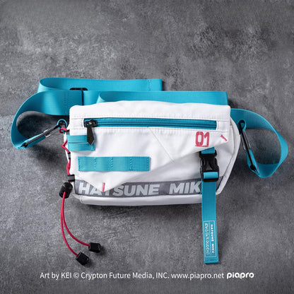 Official Hatsune Miku Neon EDM Sling Bag, Crossbody Chest Bag & Waist Pack