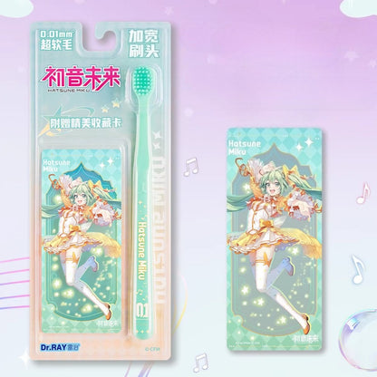 Official Hatsune Miku Rhythm Series Adult Toothbrush – Ultra-Fine Soft Bristles, Wide Head for Gum Care