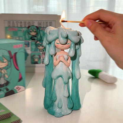 Fan-Made Miku-Inspired Handmade Stone Clay Aroma Wax Holder Figure – Pre-Order
