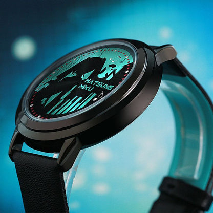 Offiziell lizenzierte Hatsune Miku, Kagamine Rin &amp; Len Touchscreen-LED-Uhr