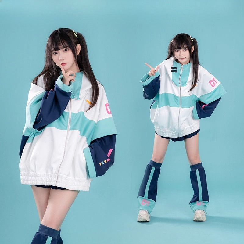 Hatsune Miku Future Rhythm Hooded Jacket – Autumn / Winter(No Socks Included)