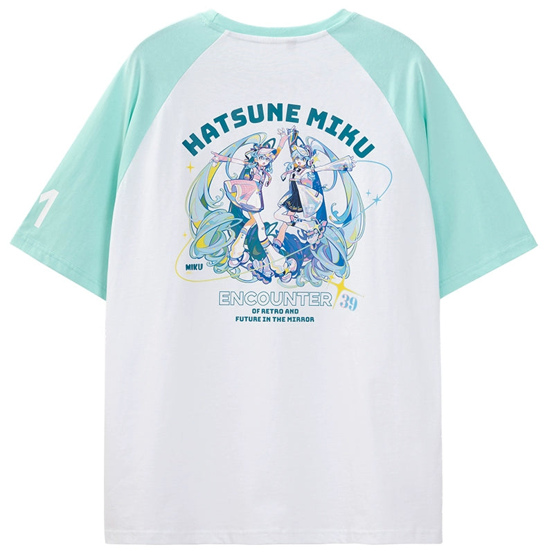 Hatsune Miku Retro & Future Graphic Short Sleeve T-Shirt – Crew Neck