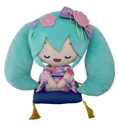 Official New Arrival VOCALOID Hatsune Miku Kimono Sitting Pose Plush Doll
