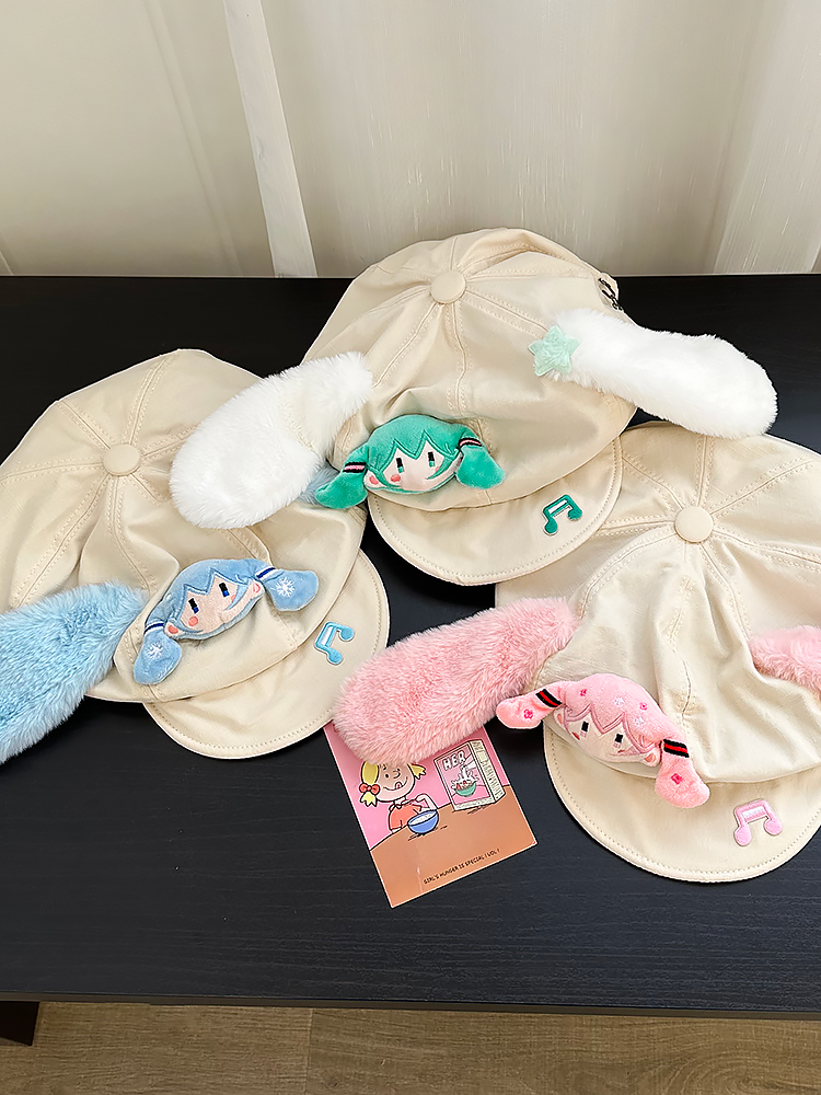 Hatsune Miku Plush Ears Newsboy Cap