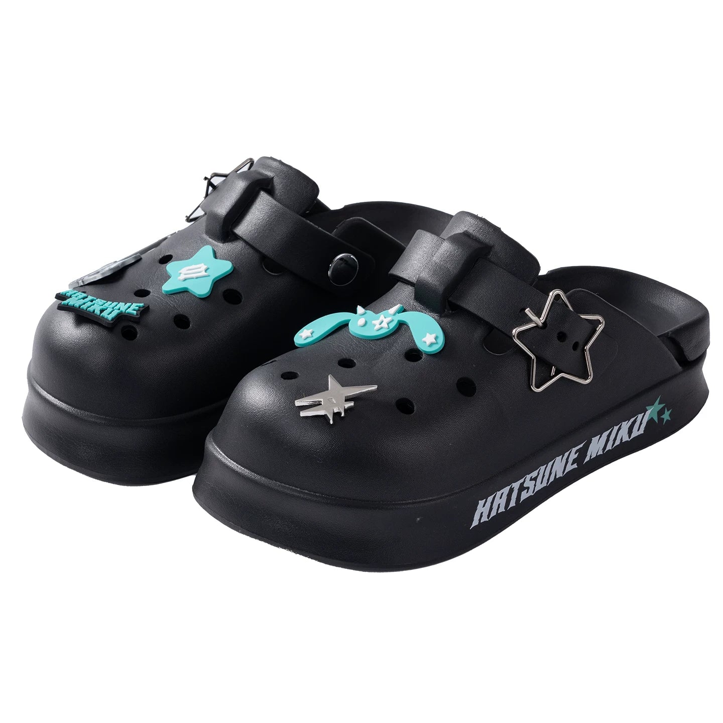 Official Hatsune Miku Rock Future Clogs, Unisex Non-Slip Beach Sandals