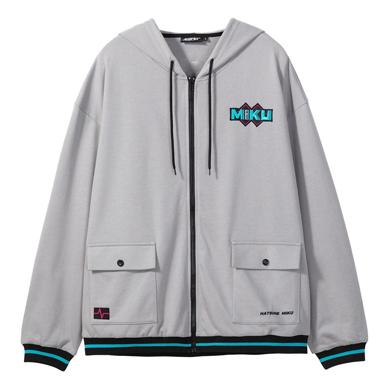 Official Licensed Hatsune Miku Zip-Up Hoodie Jacket – Casual Streetwear