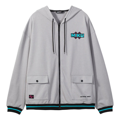 Official Licensed Hatsune Miku Zip-Up Hoodie Jacket – Casual Streetwear