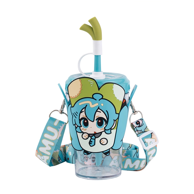 Officially Licensed Hatsune Miku Cute Straw Water Bottle
