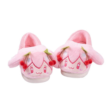 Sakura Future Plush Slippers – Cute, Warm & Non-Slip Winter Indoor Shoes