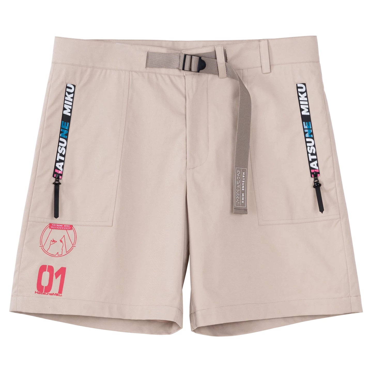 [Pre-Order, Ships Within 30 Days]Official Hatsune Miku Neon EDM Cargo Shorts, Loose-Fit Straight-Leg Casual Summer Shorts for Men