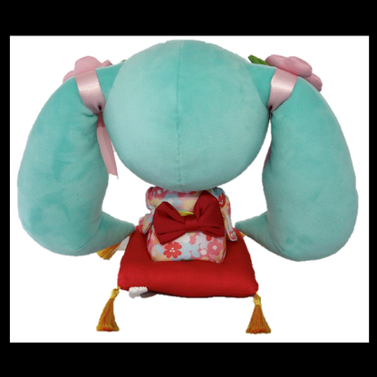 Official New Arrival VOCALOID Hatsune Miku Kimono Sitting Pose Plush Doll