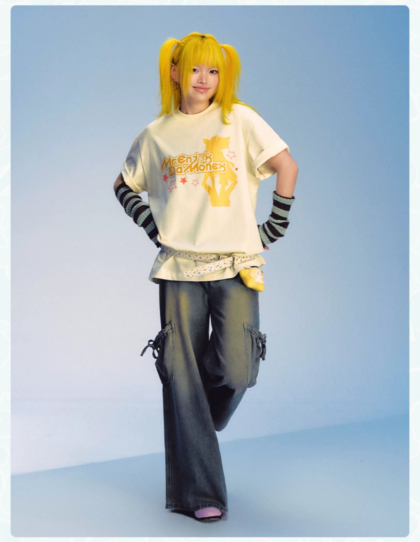 Official Licensed Hatsune Miku Silhouette Graphic T-Shirt – Summer Short-Sleeve Tee