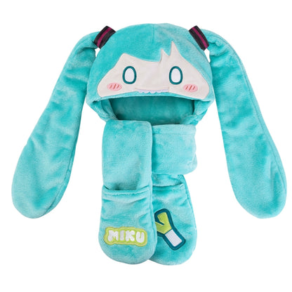 Hatsune Miku Bite-Style Hooded Scarf