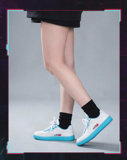 Official Hatsune Miku Neon Electronic Techwear Casual Skate Shoes for Men and Women