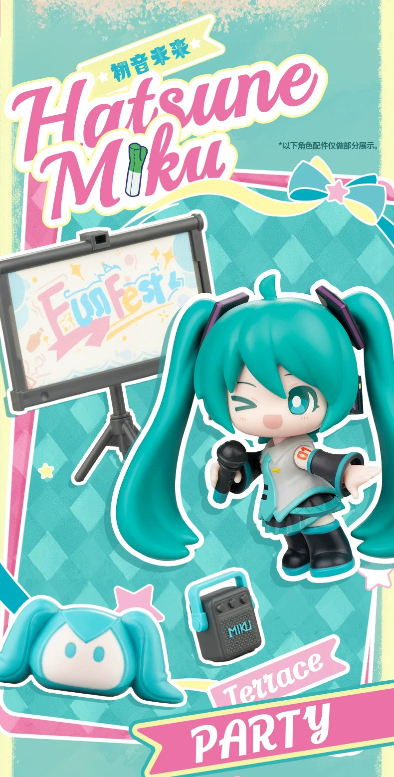 Official Hatsune Miku “Terrace Party” Figure – Freely switch poses, flexible articulated joints, and mix-and-match assembly.