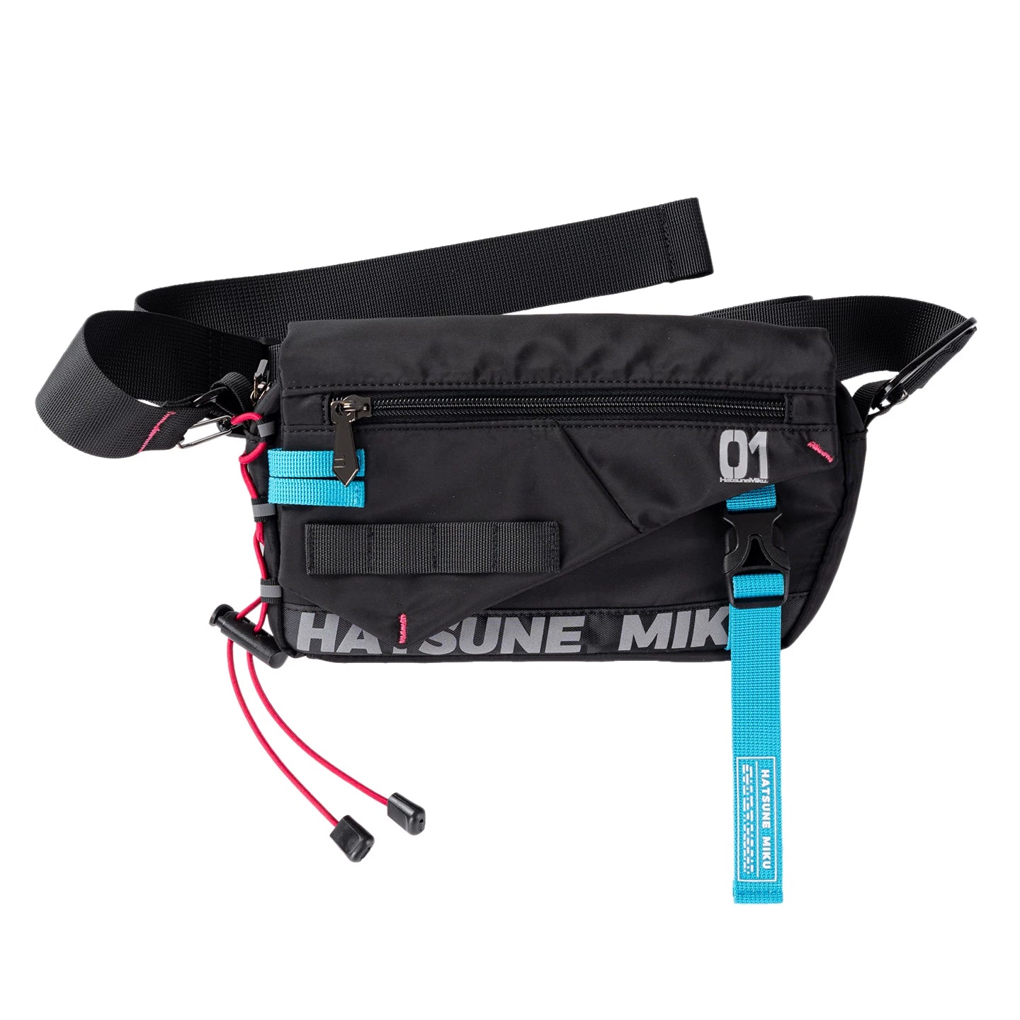 Official Hatsune Miku Neon EDM Sling Bag, Crossbody Chest Bag & Waist Pack