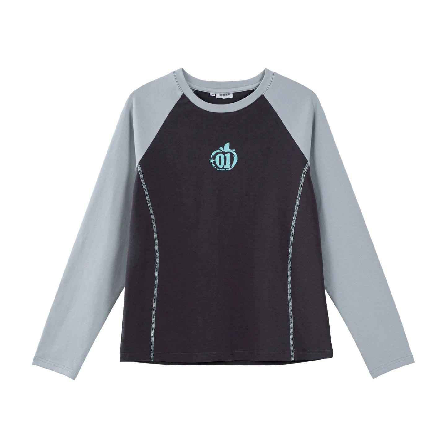 Official Hatsune Miku Y2K Ice Candy Color Block Long Sleeve Crewneck Top