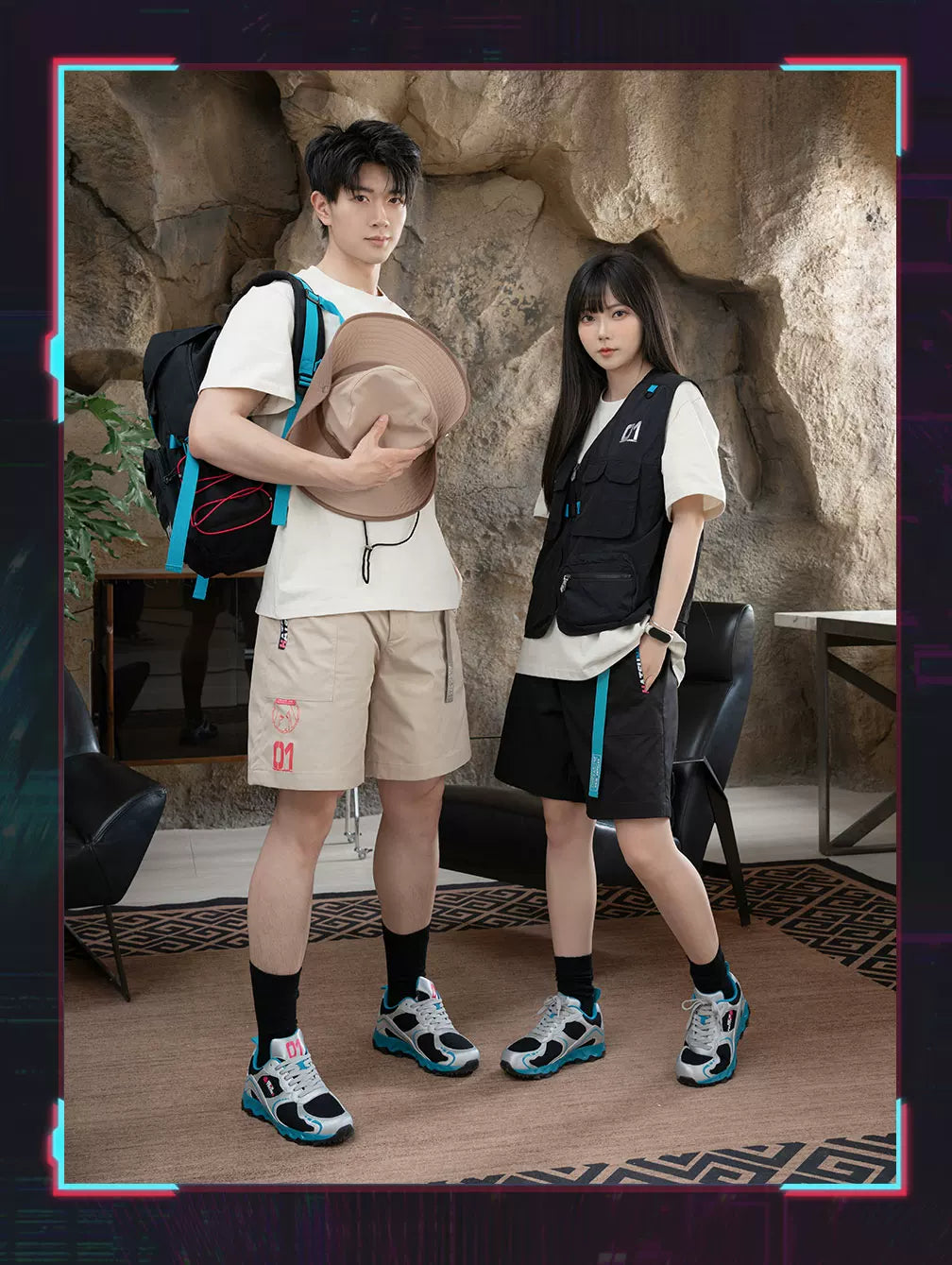 Official Hatsune Miku Neon EDM Bucket Hat, Sun Protection Outdoor Hiking Hat
