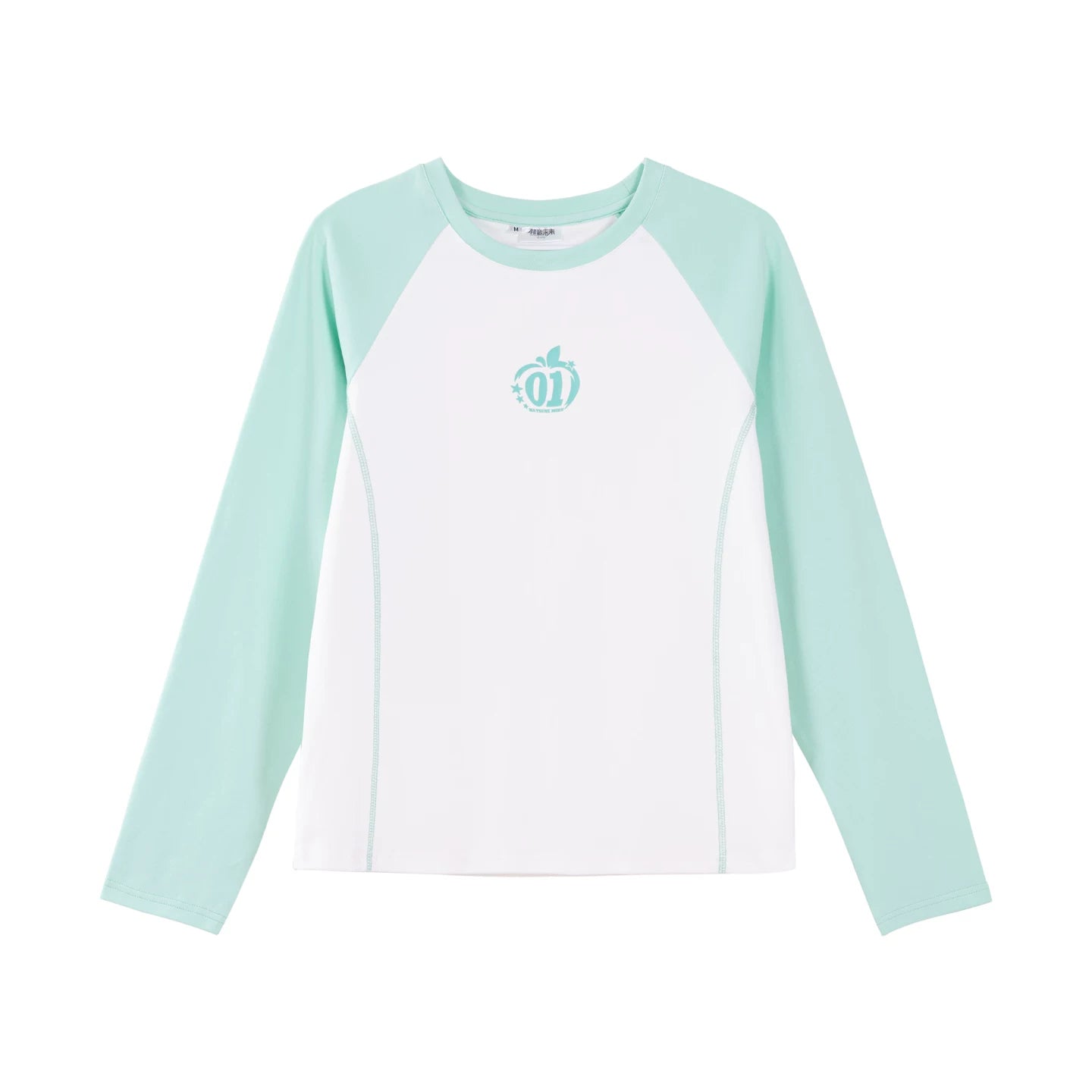 Official Hatsune Miku Y2K Ice Candy Color Block Long Sleeve Crewneck Top