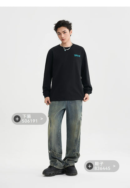 Hatsune Miku 2025 Collab Line-Art Comic Graphic Long Sleeve Tee