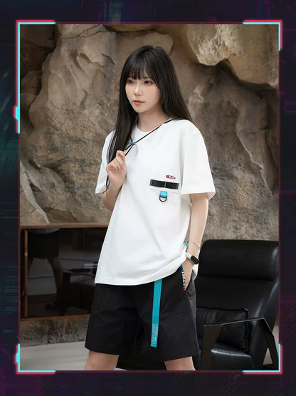 Official Hatsune Miku Neon EDM Cotton Short Sleeve T-Shirt, Unisex Everyday Top