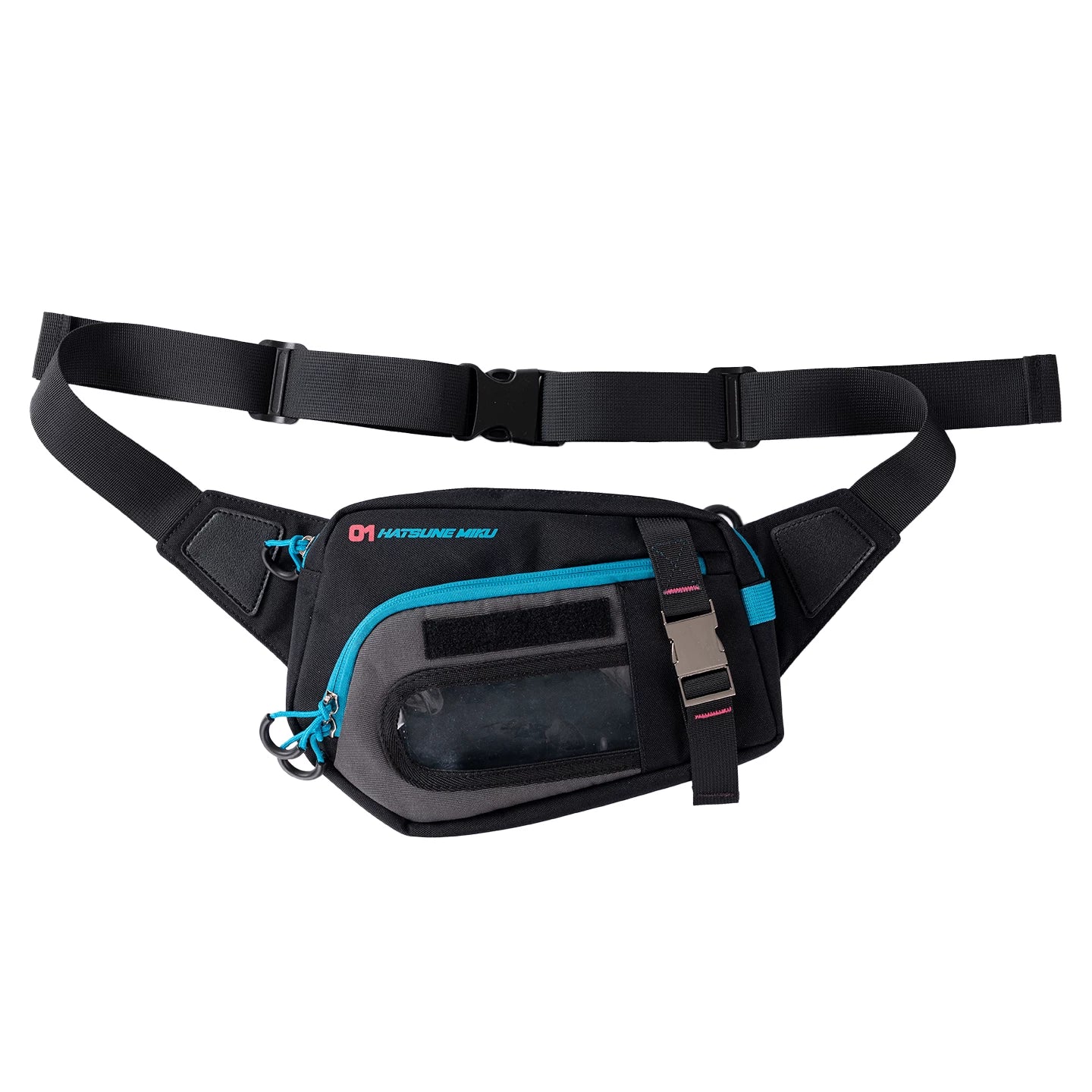 Official Hatsune Miku Neon EDM Sling Bag, Lightweight Crossbody Waist Pack for Outdoor, Casual & Commuting Use
