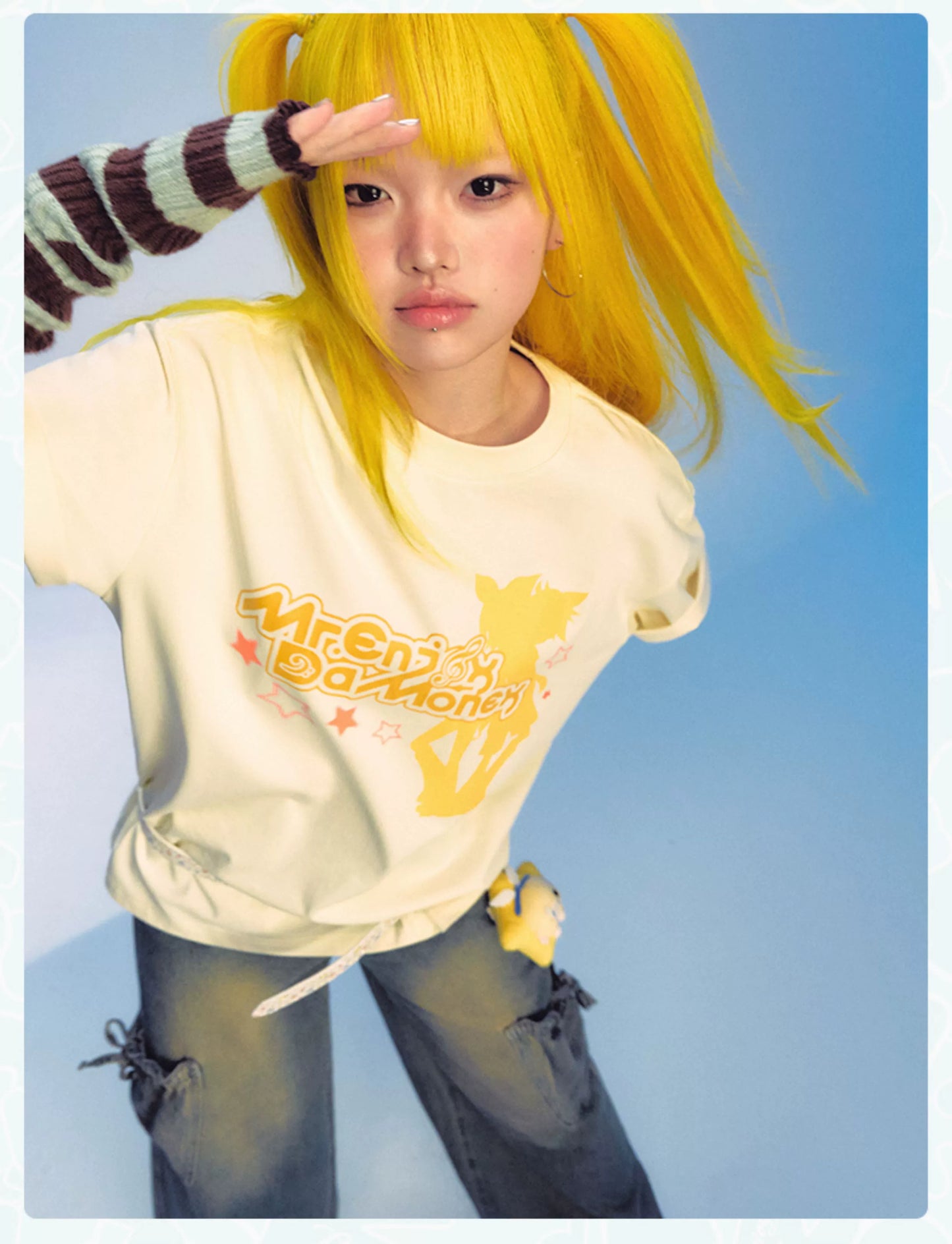 Official Licensed Hatsune Miku Silhouette Graphic T-Shirt – Summer Short-Sleeve Tee