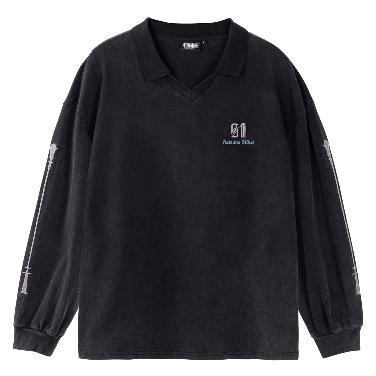 Official Hatsune Miku "With You in the Future" 2025 Concert Loose-Fit Long Sleeve Polo Shirt for Men and Women