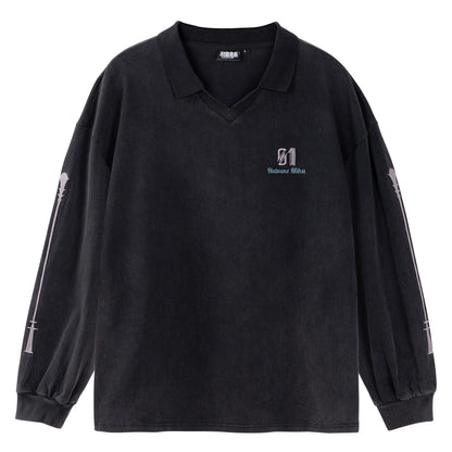 Official Hatsune Miku "With You in the Future" 2025 Concert Loose-Fit Long Sleeve Polo Shirt for Men and Women