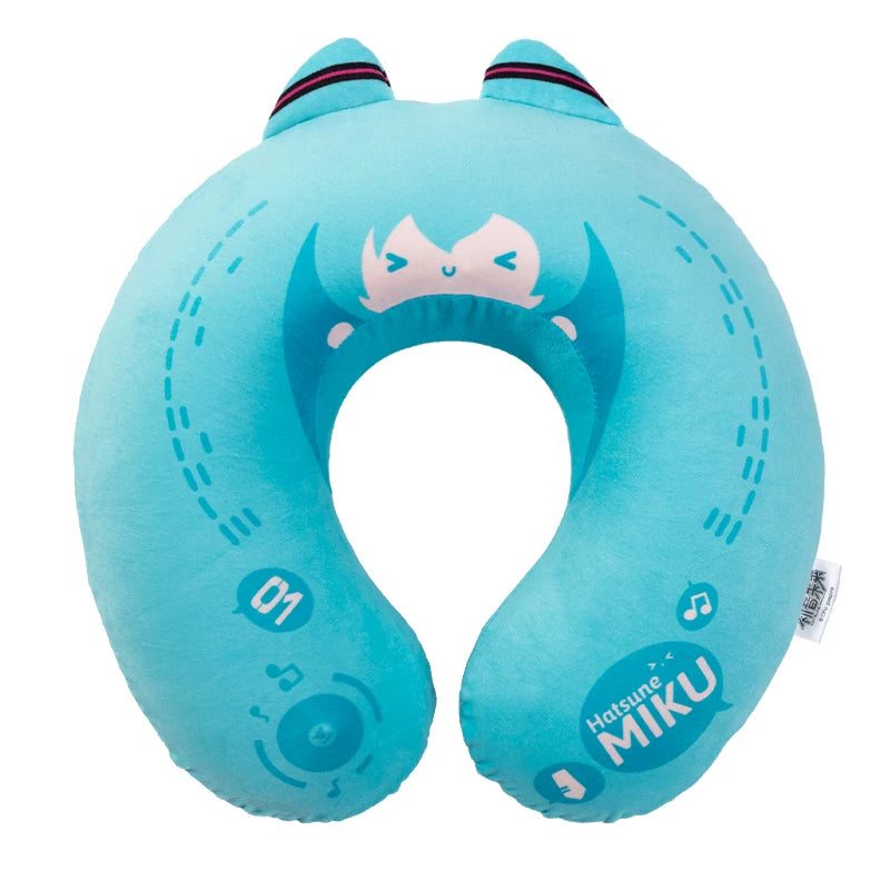 Official Hatsune Miku Memory Foam U-Shaped Neck Pillow – Detachable, Perfect for Naps