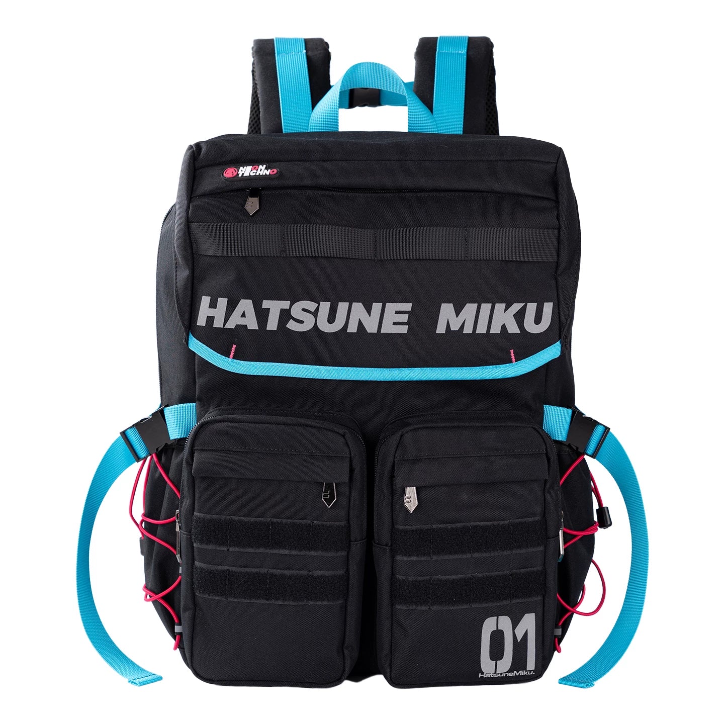 Official Hatsune Miku Neon Techwear Backpack, Large Capacity Multi-Purpose Backpack for Commuting & Travel