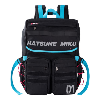 Official Hatsune Miku Neon Techwear Backpack, Large Capacity Multi-Purpose Backpack for Commuting & Travel