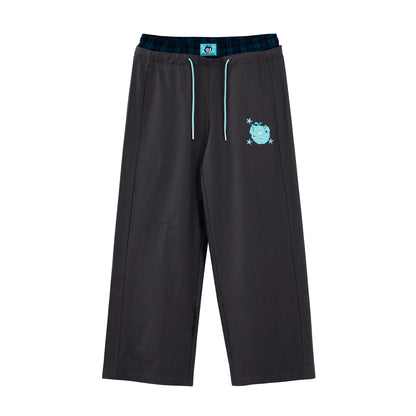 Official Hatsune Miku Y2K Double Waist Sweatpants – Women’s Loose Curved Wide Leg Joggers