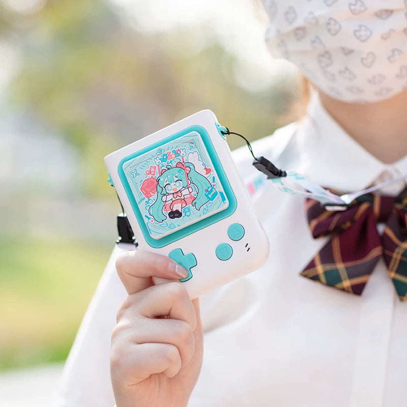 Official Hatsune Miku Mini Portable Fan – Cute Neck-Hanging USB Rechargeable with Stand