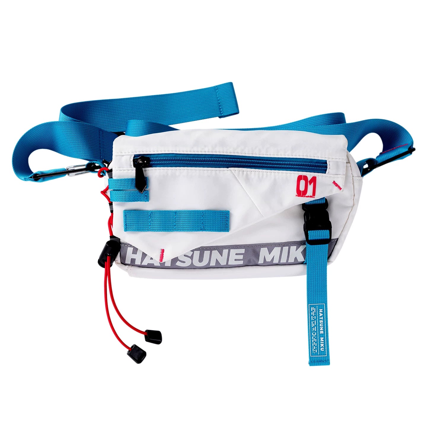 Official Hatsune Miku Neon EDM Sling Bag, Crossbody Chest Bag & Waist Pack