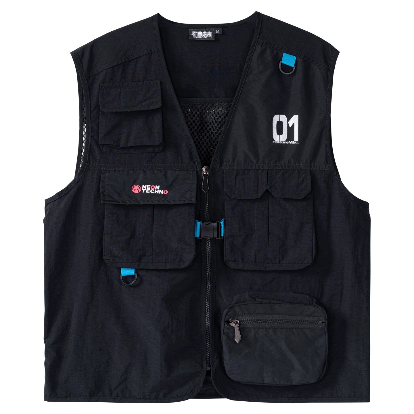 Official Hatsune Miku Neon EDM Cargo Vest, Unisex Summer Layering Piece