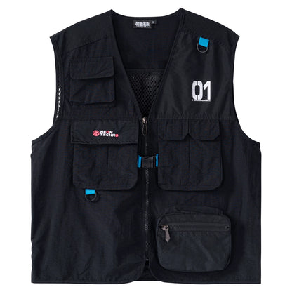 Official Hatsune Miku Neon EDM Cargo Vest, Unisex Summer Layering Piece
