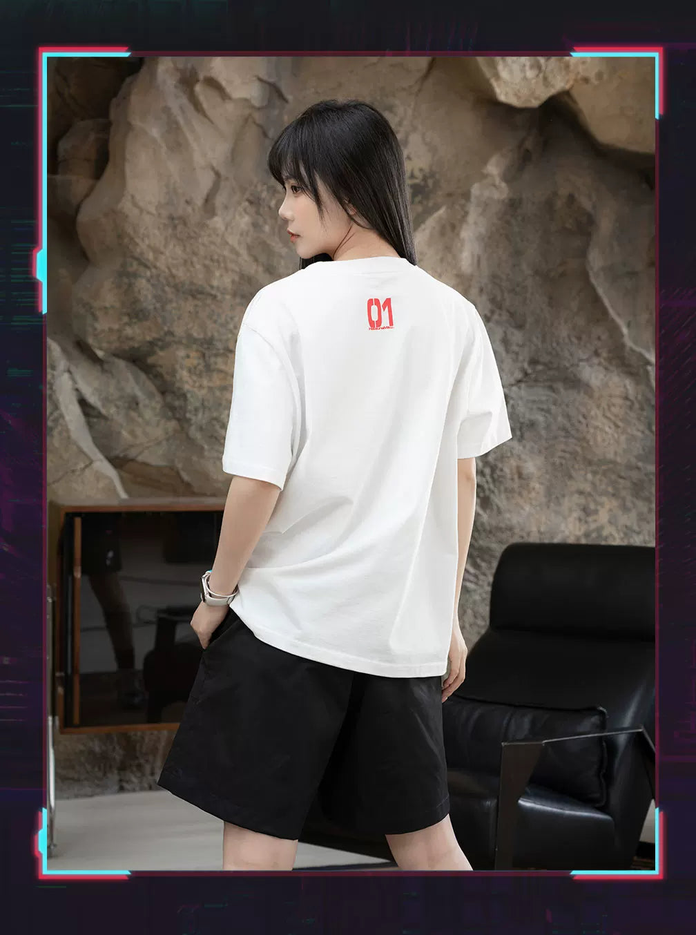 Official Hatsune Miku Neon EDM Cotton Short Sleeve T-Shirt, Unisex Everyday Top