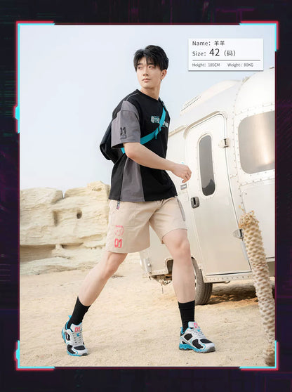 Official Hatsune Miku Neon EDM Retro Breathable Mesh Sneakers, Casual Running Shoes