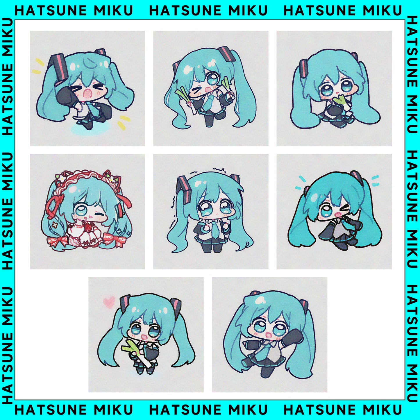 Hatsune Miku Temporary Tattoos – Waterproof Temporary Tattoos for Cosplay, Parties, Festivals, Concerts, and Anime Conventions – Set of 8 Designs