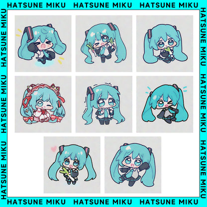 Hatsune Miku Temporary Tattoos – Waterproof Temporary Tattoos for Cosplay, Parties, Festivals, Concerts, and Anime Conventions – Set of 8 Designs
