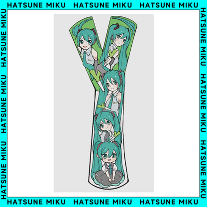 Hatsune Miku Leek Design Temporary Tattoos – Waterproof Temporary Tattoos for Cosplay, Parties, Festivals, Concerts, and Anime Conventions– 4 pcs (Same Design)