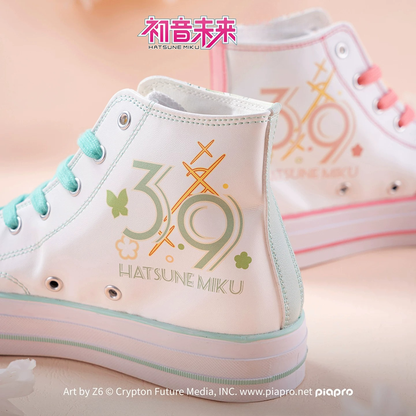 Official Hatsune Miku 39 Spring Concerto Platform High-Top Sneakers for Women