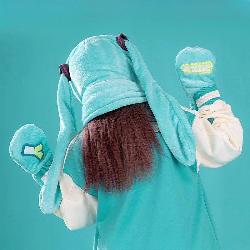 Hatsune Miku Bite-Style Hooded Scarf