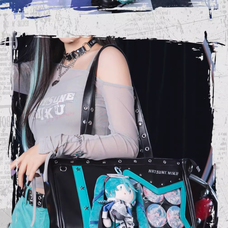[Pre-Order, Ships Within 60 Days]Official Hatsune Miku Rock Future Large Capacity Ita Bag, Convertible Shoulder & Crossbody Bag