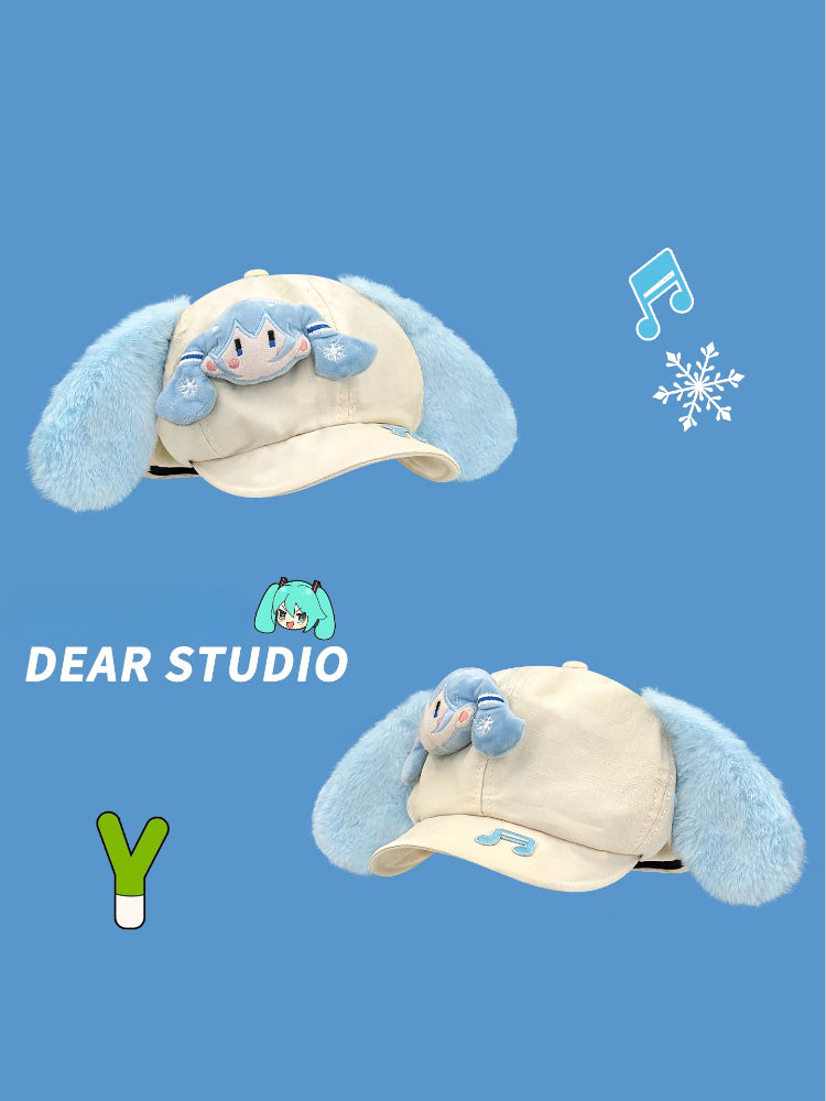 Hatsune Miku Plush Ears Newsboy Cap
